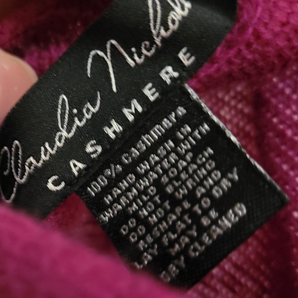 Claudia Nichole Magenta Cashmere Shall 4 In 1 Topper Poncho - Picture 3 of 5